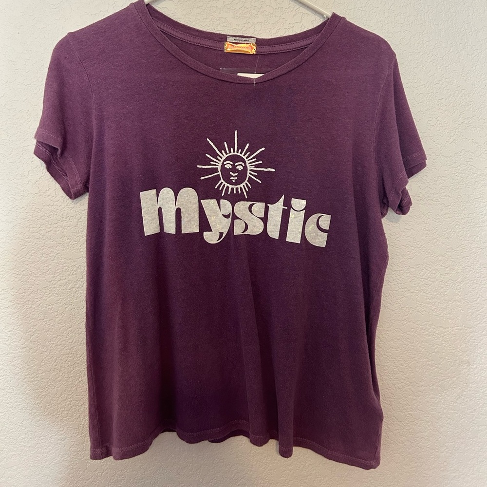 Mother denim jeans top boxy goodie goodie tee Mystic size medium